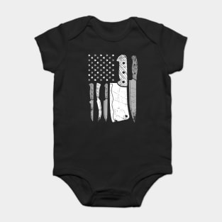 Chef Knife American Flag Baby Bodysuit